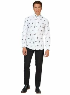 Camisa Blanca Con Pingüinos - Opposuits