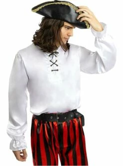 Camisa De Pirata Blanca -FUNIDELIA Ventas camisa de pirata blanca 1 2