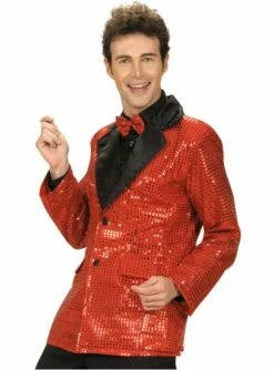 Chaqueta Roja De Lentejuelas Para Hombre Talla Grande -FUNIDELIA Ventas chaqueta roja de lentejuelas para hombre talla grande 2
