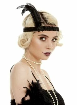 Cinta Charlestón Negra Para La Cabeza