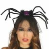 Diadema De Araña Morada Con Velo -FUNIDELIA Ventas diadema de arana morada con velo