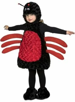 Disfraz De Araña De Peluche Negro Infantil