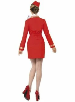 Disfraz De Azafata Rojo Para Mujer -FUNIDELIA Ventas disfraz de azafata del carrito 1