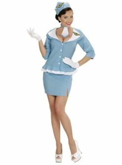 Disfraz De Azafata Retro Para Mujer Talla Grande