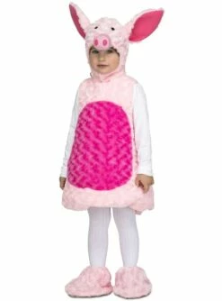 Disfraz De Cerdito De Peluche Rosa Infantil