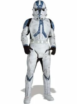 Disfraz De Clone Trooper Legión 501 Star Wars Deluxe Para Niño