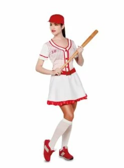 Disfraz De Jugadora De Béisbol Profesional Para Mujer
