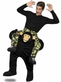 Disfraz A Hombros De Mono Negro Para Adulto
