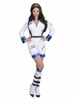 Disfraz De Mujer Astronauta Blanco Para Mujer