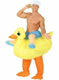 Disfraz De Patito De Goma Hinchable Ride On Para Adulto