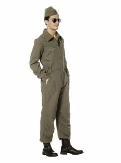 Disfraz De Piloto Aéreo Verde Para Hombre