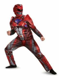 Disfraz De Power Ranger Rojo Movie Musculoso Para Adulto