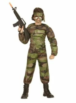 Disfraz De Soldado Musculoso Para Niño