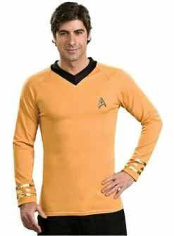 Disfraz De Star Trek Capitán Kirk Clásico Dorado