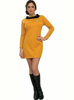 Disfraz De Star Trek Clásico Dorado Para Mujer