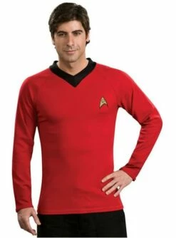 Disfraz De Star Trek Scotty Clásico Rojo