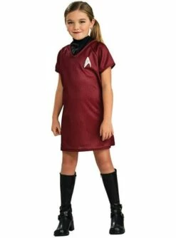 Disfraz De Star Trek Uhura Rojo Niña
