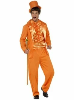 Disfraz De Tonto Naranja Para Hombre