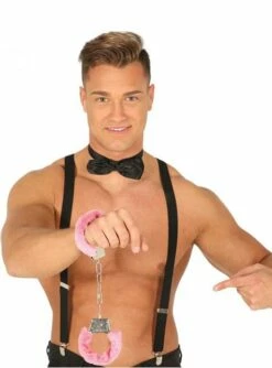 Esposas De Policía Con Terciopelo Rosa Para Adulto