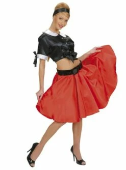 Falda De Satén Roja Con Enaguas Para Mujer -FUNIDELIA Ventas falda de saten roja con enaguas para mujer 2