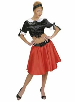 Falda De Satén Roja Con Enaguas Para Mujer -FUNIDELIA Ventas falda de saten roja con enaguas para mujer 3