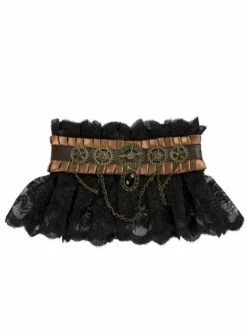Gorguera Steampunk Negra Para Adulto