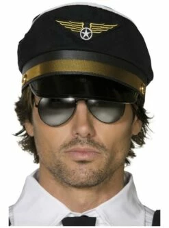 Gorra De Piloto Negra -FUNIDELIA Ventas gorra de piloto negra 1