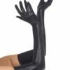 Guantes Negros Efecto Cuero -FUNIDELIA Ventas guantes negros efecto cuero