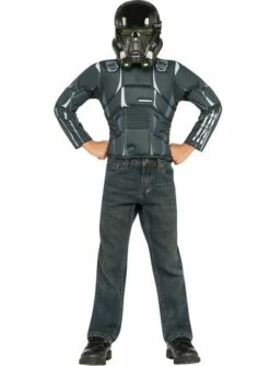 Kit Disfraz De Death Trooper Star Wars Rogue One Musculoso Infantil En Caja