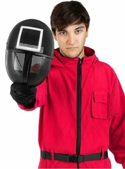 Máscara El Juego Del Calamar Cuadrado - Oficial Netflix -FUNIDELIA Ventas mascara el juego del calamar cuadrado oficial netflix 1 3