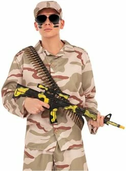 Metralleta De Camuflaje -FUNIDELIA Ventas metralleta de camuflaje amarilla y negra 1