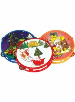 Pandereta Navideña Papá Noel