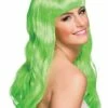 Peluca Verde Lima Con Flequillo Para Mujer -FUNIDELIA Ventas peluca con flequillo verde lima para mujer