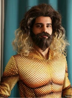 Peluca De Aquaman Con Barba Para Adulto -FUNIDELIA Ventas peluca de aquaman con barba para adulto 1 2