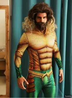 Peluca De Aquaman Con Barba Para Adulto -FUNIDELIA Ventas peluca de aquaman con barba para adulto 1 3