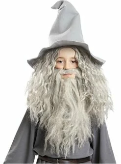 Peluca De Gandalf Con Barba Para Niños - El Señor De Los Anillos