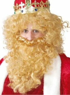 Peluca De Rey Gaspar Con Barba