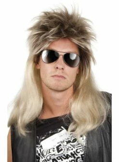 Peluca De Rock Rubia Para Hombre