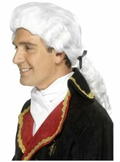 Peluca Barroco Blanca Para Hombre