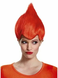 Peluca De Trolls Roja Para Adulto