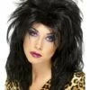 Peluca Años 80 Negra Para Mujer -FUNIDELIA Ventas peluca estrella del pop negra
