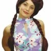 Peluca Manga Castaña De Trenzas Para Mujer -FUNIDELIA Ventas peluca manga castana de trenzas para mujer
