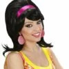 Peluca Negra Mod Años 60 -FUNIDELIA Ventas peluca negra mod anos 60