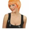 Peluca Rave Naranja Fluorescente -FUNIDELIA Ventas peluca rave naranja fluorescente