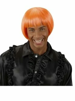 Peluca Rave Naranja Fluorescente -FUNIDELIA Ventas peluca rave naranja fluorescente 2