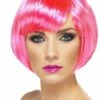 Peluca Rosa Neón Bob Con Flequillo -FUNIDELIA Ventas peluca rosa neon bob con flequillo