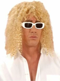 Peluca Rubia Rizada Para Hombre