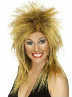 Peluca Años 80 Rockera Para Mujer