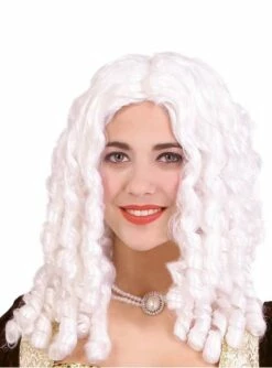 Peluca Tirabuzones Blancos