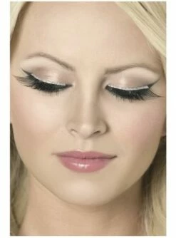 Pestañas Negras Con Brillantina